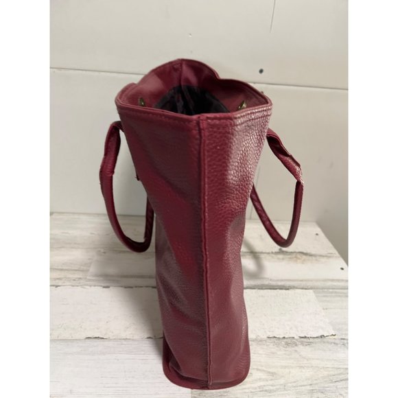Essence of Beauty burgundy 13x16.5x4.5 tote bag - Picture 2 of 8